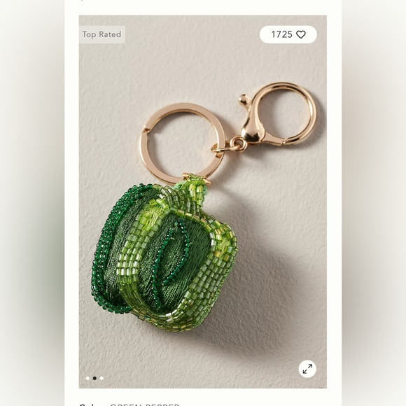 Anthropologie Accessories - NWT Anthropologie Beaded Vegetable Bag Charm